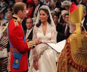 Puzzle Βρετανική Βασιλική Γάμος μεταξύ Prince William και Kate Middleton, αν θέλω
